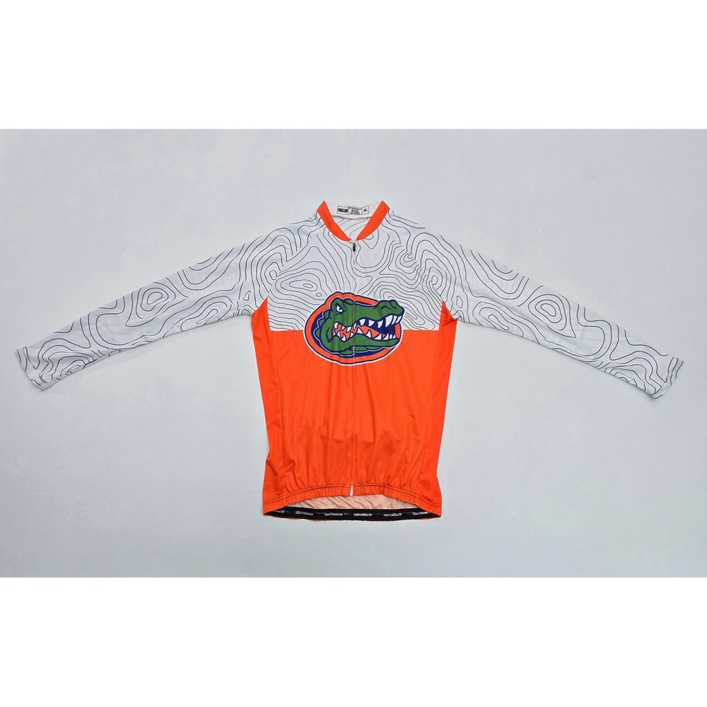Global Cycling Gear Florida Gators Cycling Jersey Mens XL Long Sleeve Orange Zip